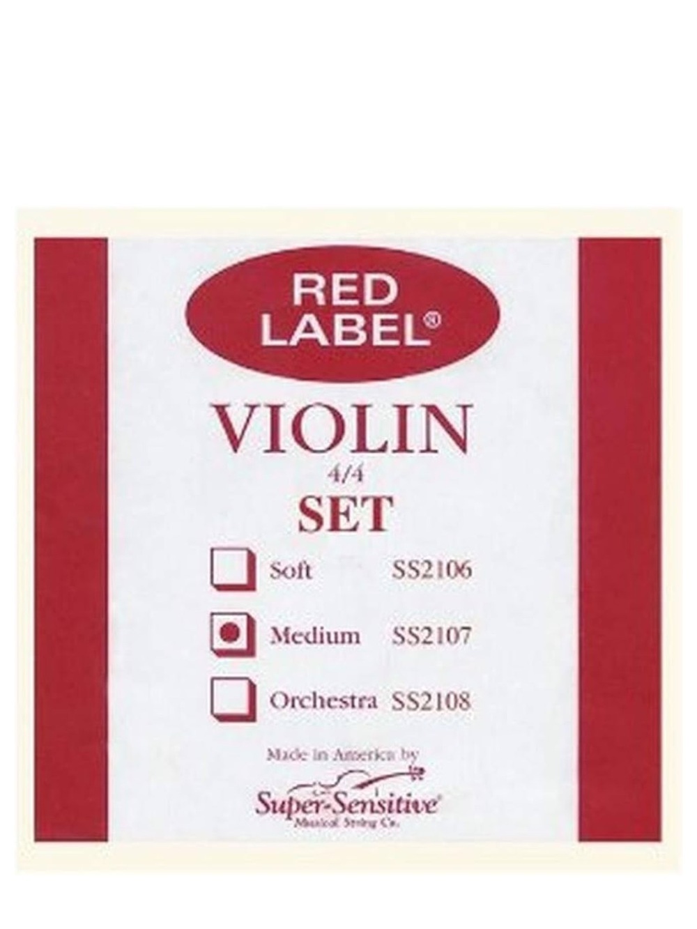 4/$20 Red Label Violin Strings 4/4 Medium